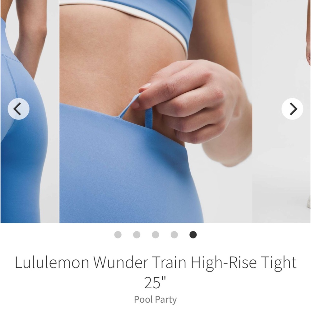 NEW with tags!! Lululemon Wunder Train High-Rise Tight 25" Pool Party Sz 10 - Picture 10 of 10
